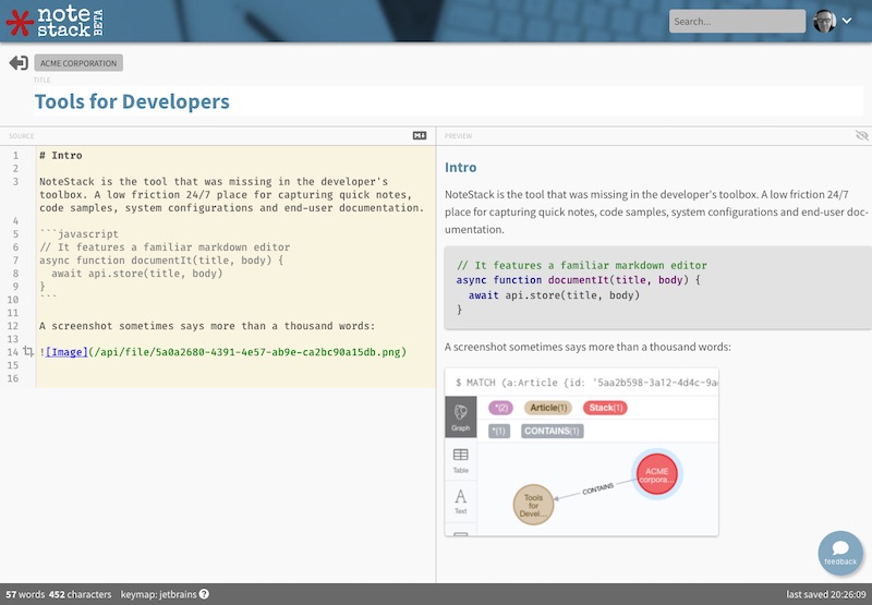 screenshot of the editor